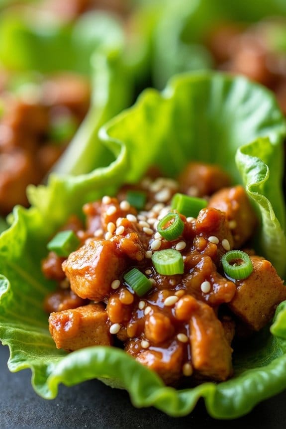 teriyaki chicken lettuce cups