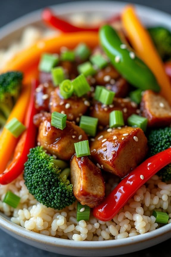 teriyaki chicken vegetable bowl