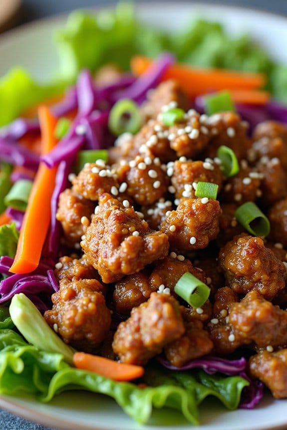 teriyaki ground chicken salad