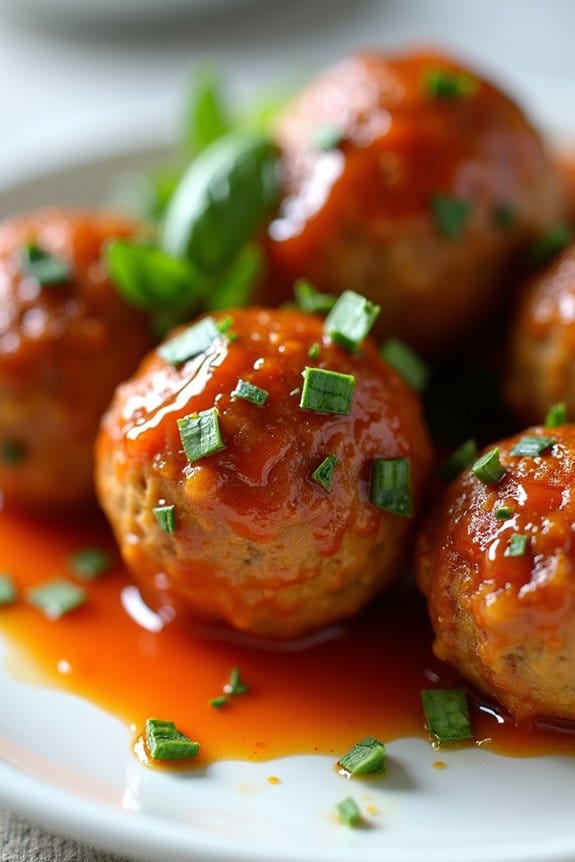 thai basil chicken meatballs
