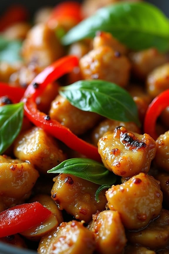 thai basil chicken stir fry