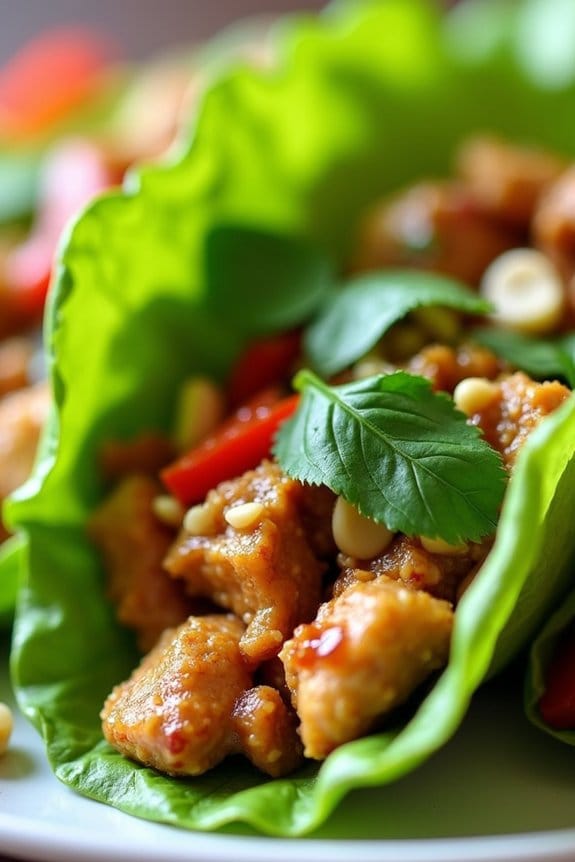 thai chicken lettuce wraps