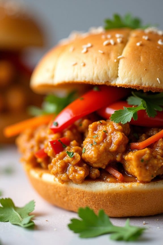 thai chicken sloppy joes