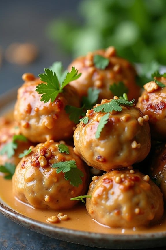 thai peanut chicken meatballs recipe