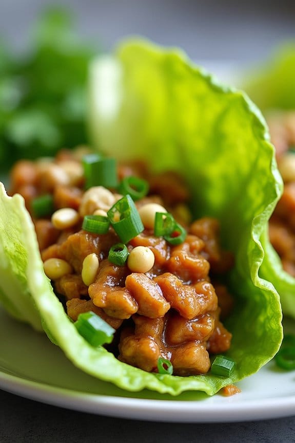 thai peanut chicken wraps