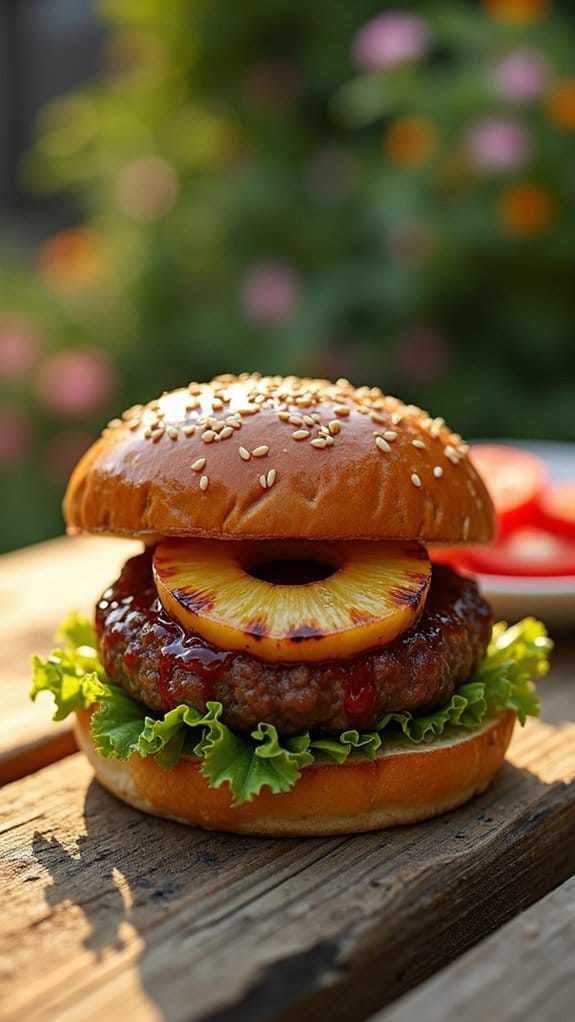 tropical teriyaki burger delight