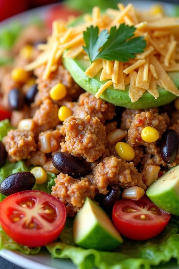 vibrant southwestern ground chicken salad