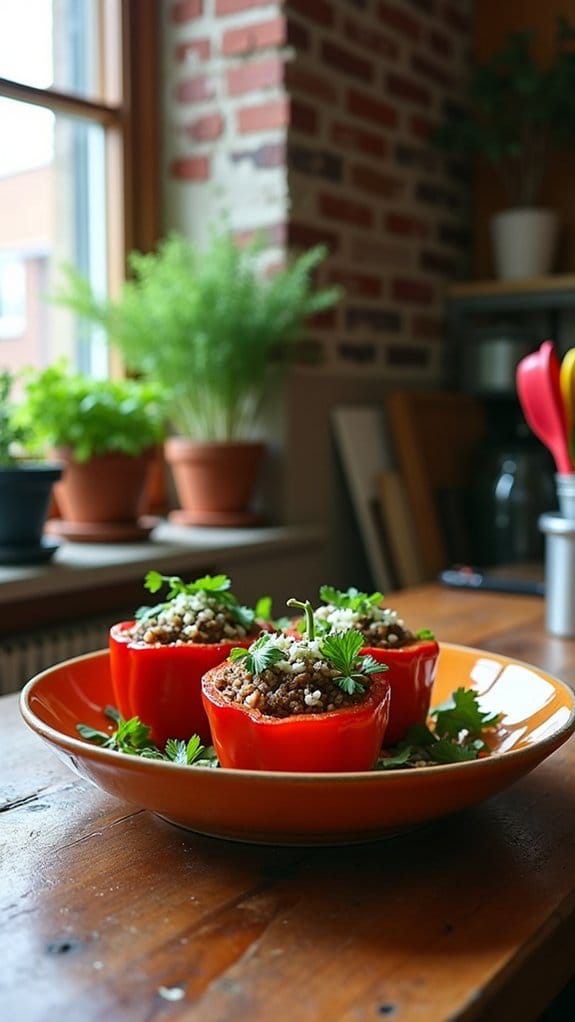 vibrant stuffed pepper flavors