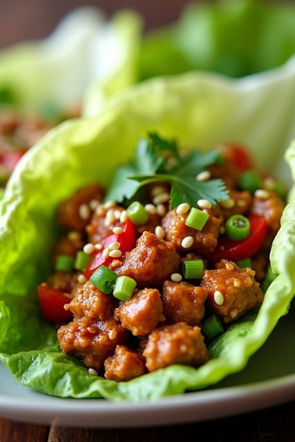 zesty chicken lettuce wraps