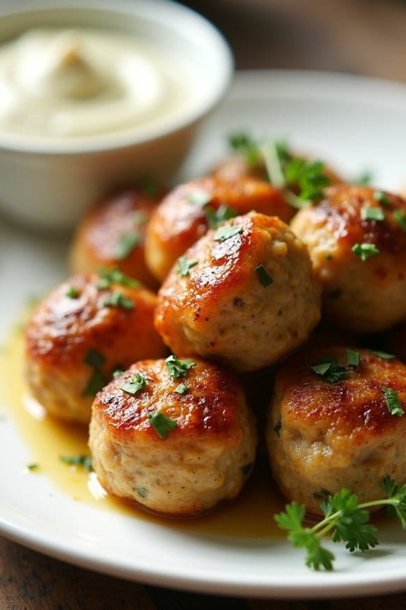 zesty chicken meatball appetizer