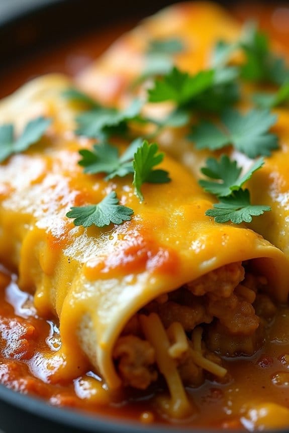 zesty cilantro lime enchiladas