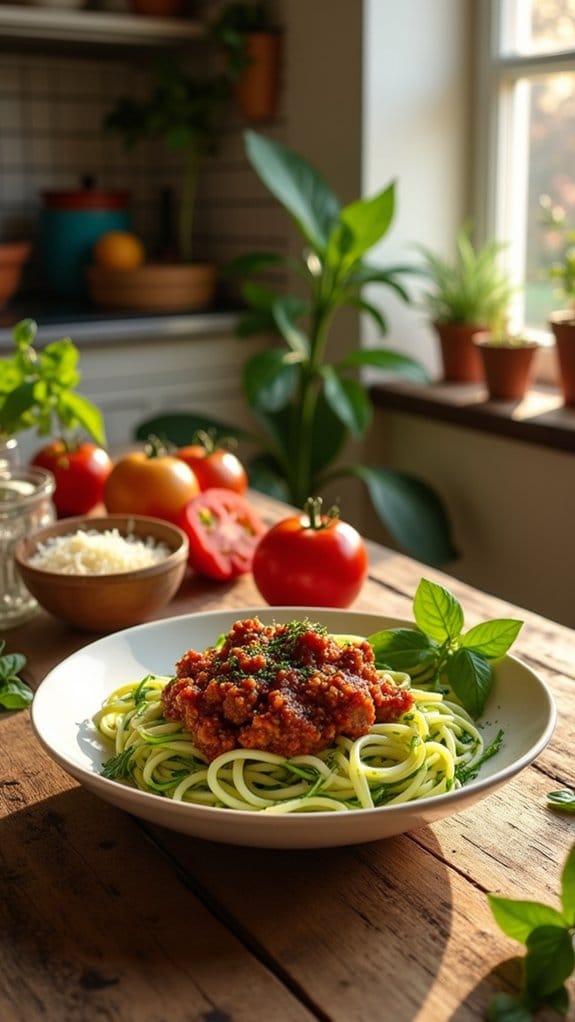 zucchini noodles with beef