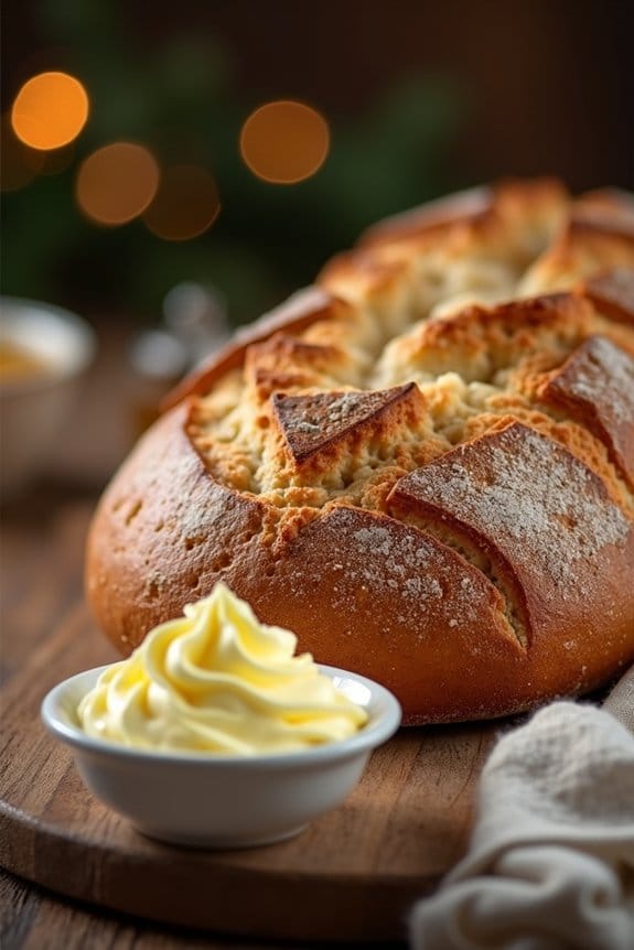 artisan bread with whipped butter