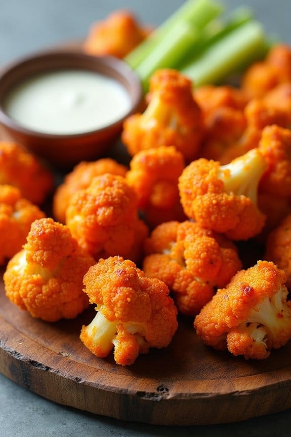 baked cauliflower buffalo wings