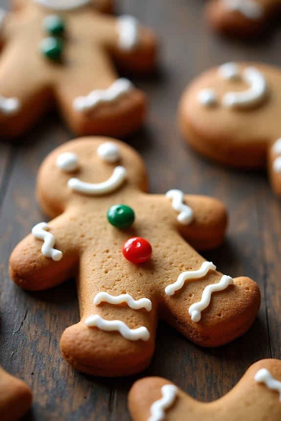 baking festive gingerbread cookies