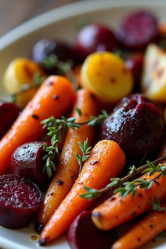 balsamic roasted vibrant vegetables