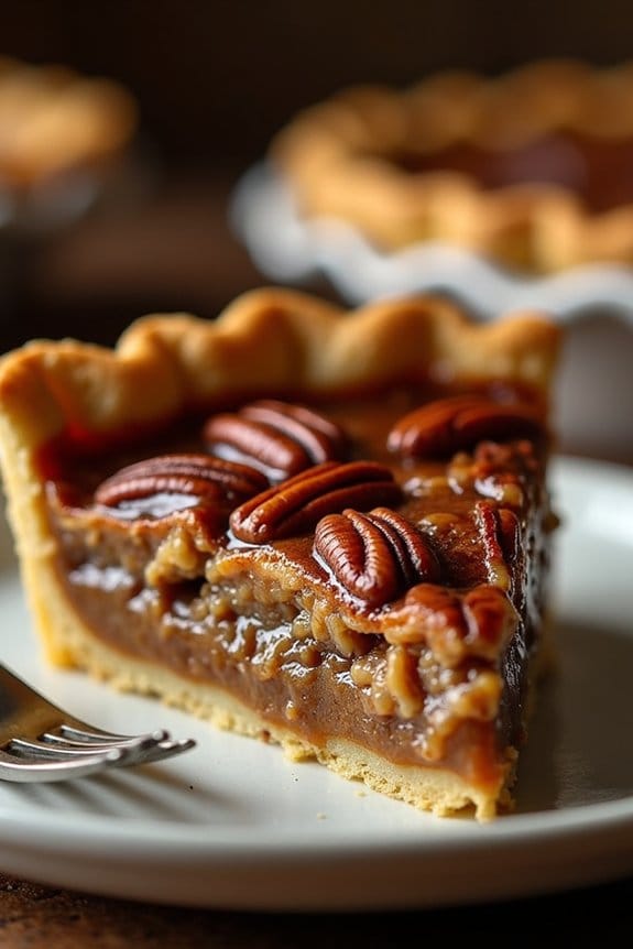 bourbon infused maple pecan pie