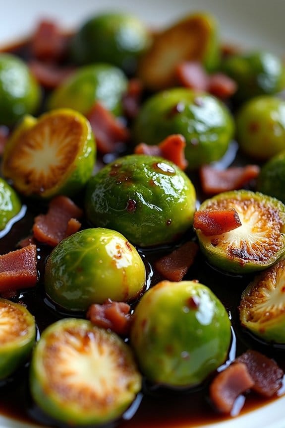 brussels sprouts with bacon glaze