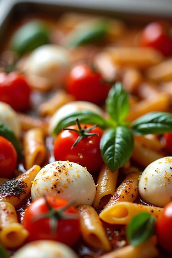 caprese pasta bake delight