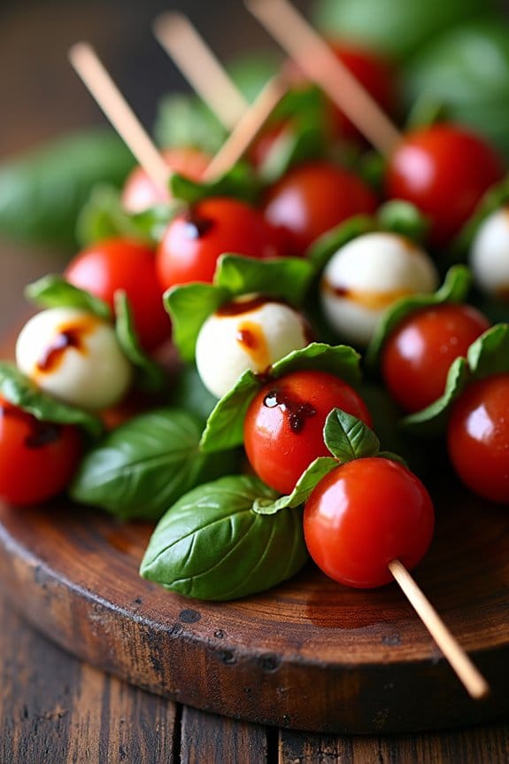 caprese skewers for christmas