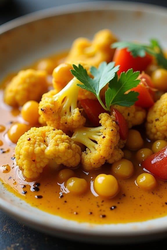 cauliflower chickpea curry delight