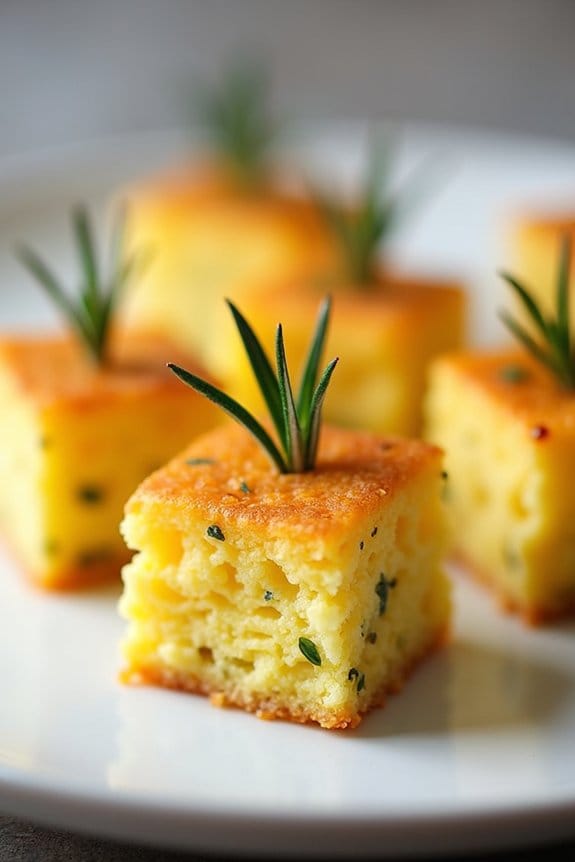 cheese herb polenta bites