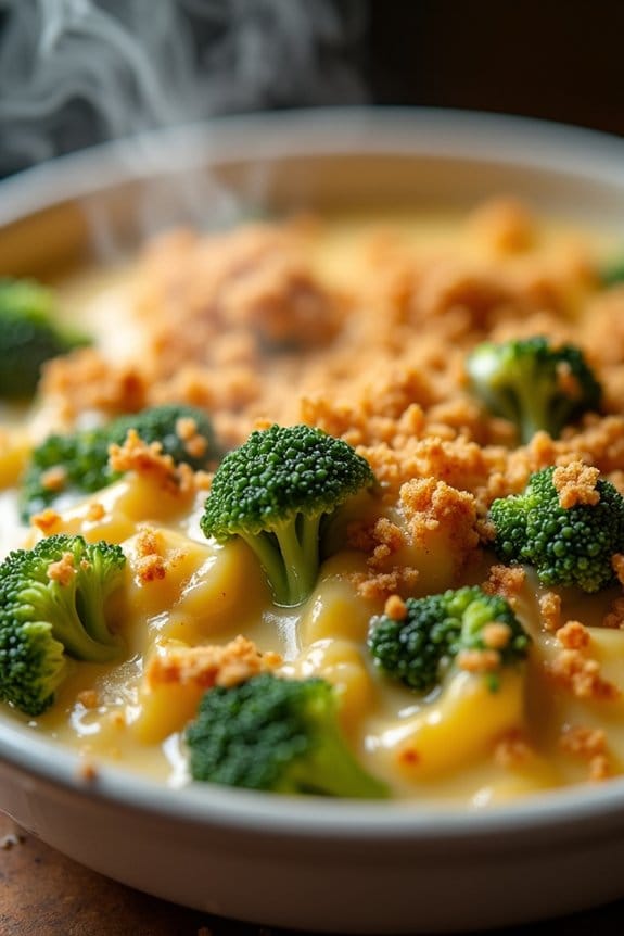 cheesy creamy broccoli bake