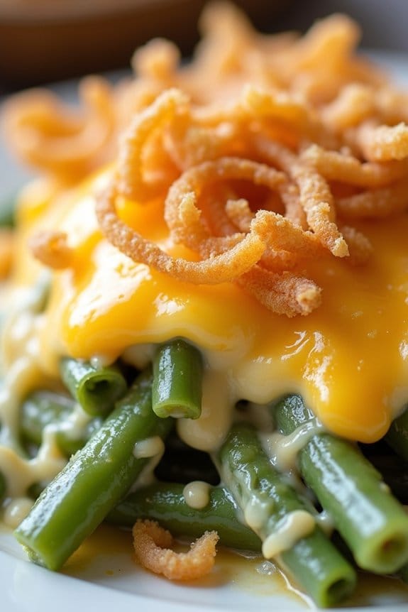 cheesy green bean casserole recipe