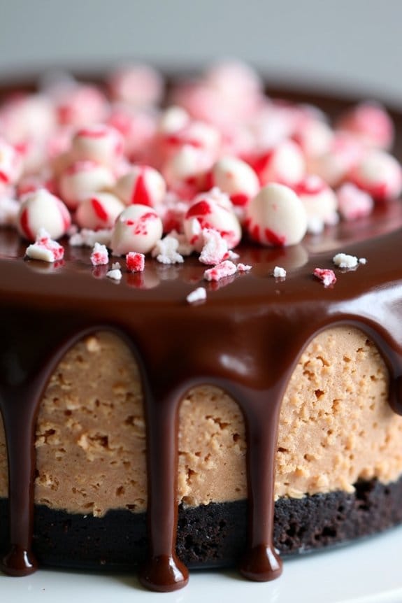 chocolate peppermint cheesecake delight
