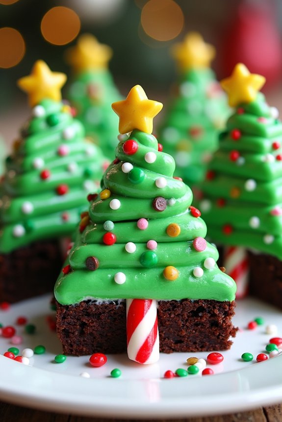 christmas themed brownie treats