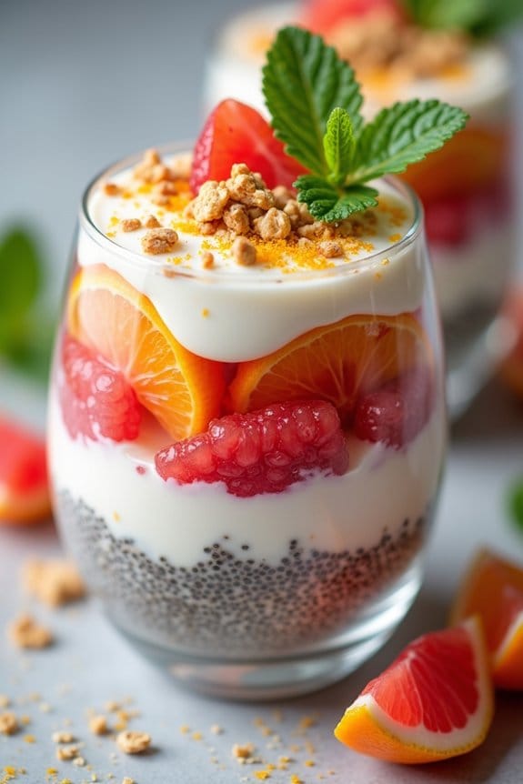 citrus chia seed parfait