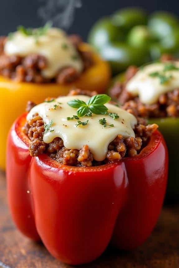 colorful stuffed bell peppers
