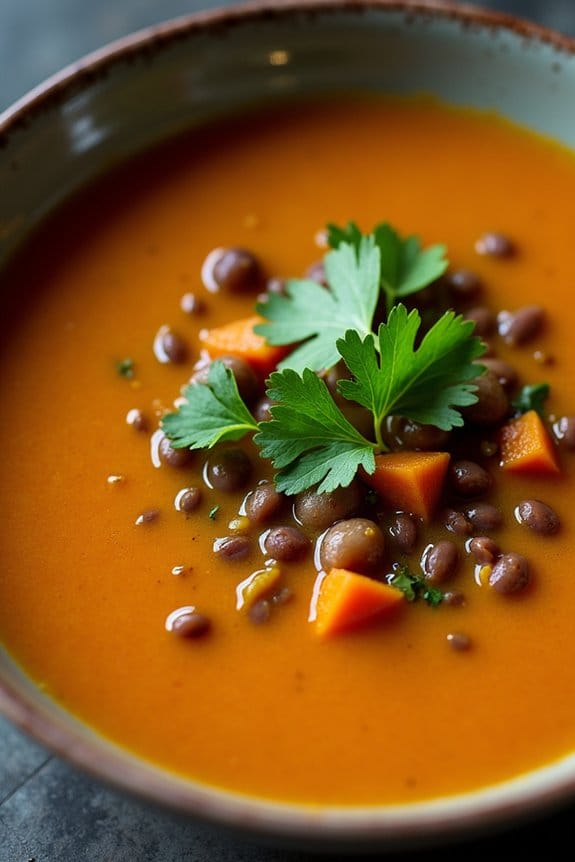 comforting spiced sweet potato soup