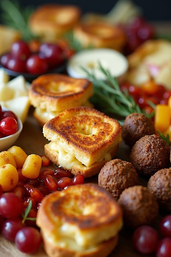 cozy comfort food grazing board