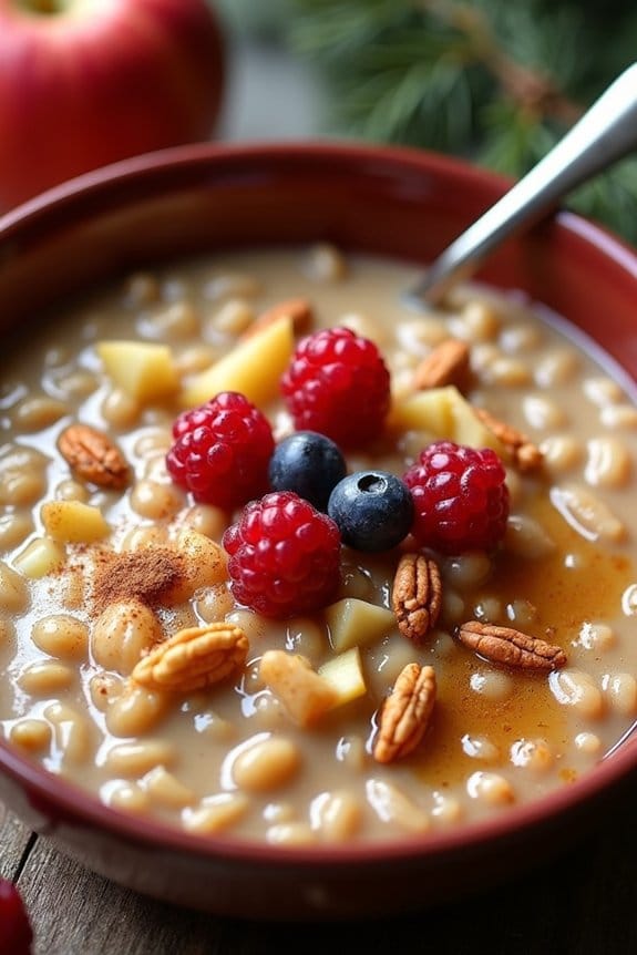 cozy holiday breakfast porridge
