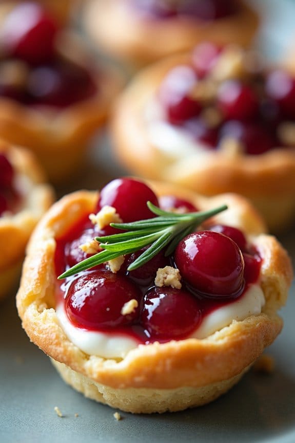 cranberry brie appetizer bites