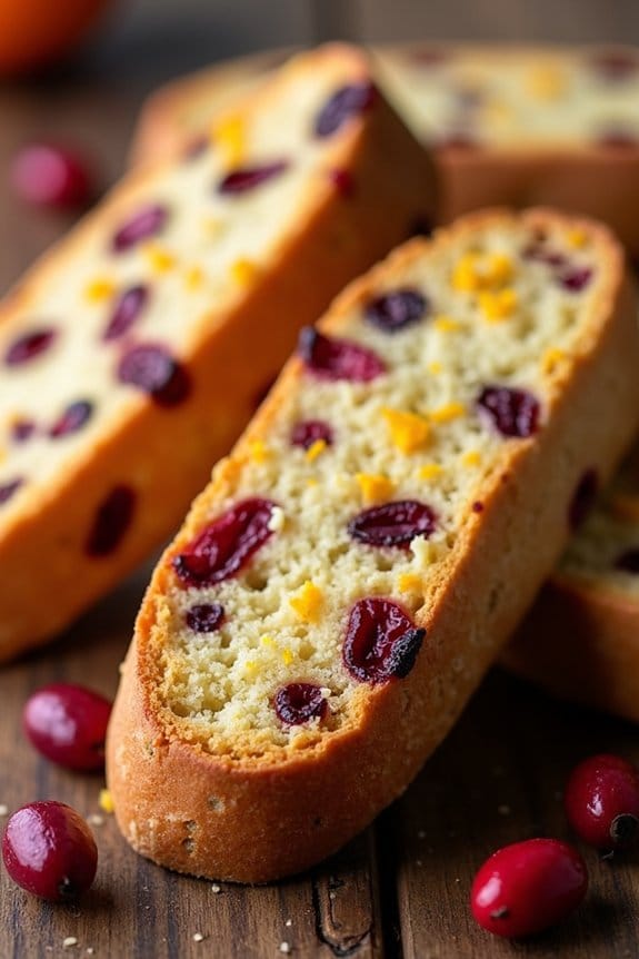 cranberry orange holiday biscotti