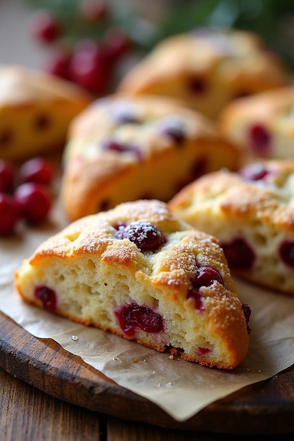 cranberry orange holiday scones