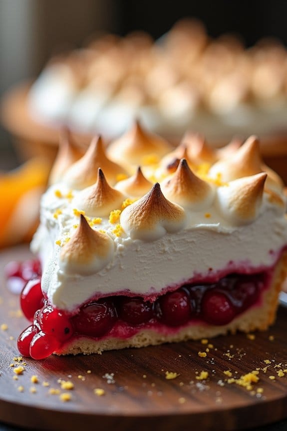 cranberry orange meringue delight