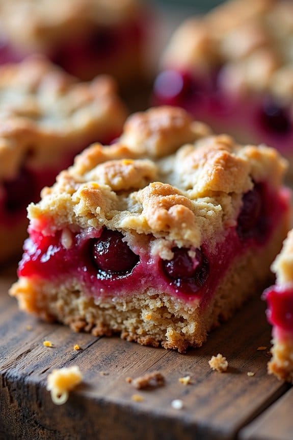 cranberry orange oat bars