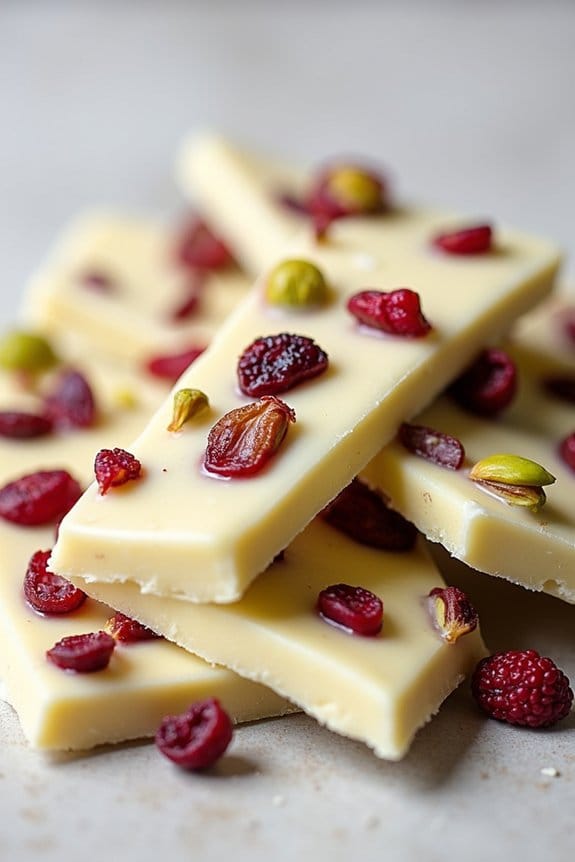cranberry pistachio chocolate bark