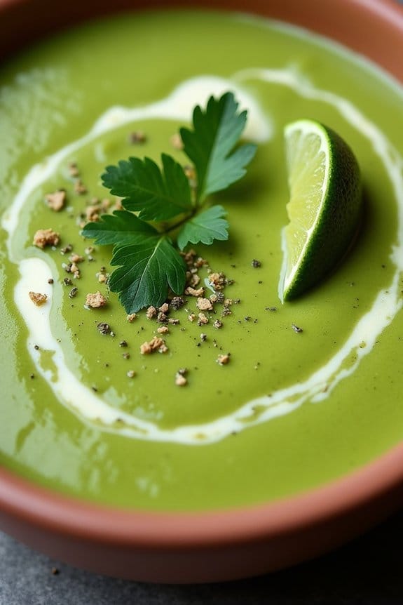 creamy avocado zucchini soup