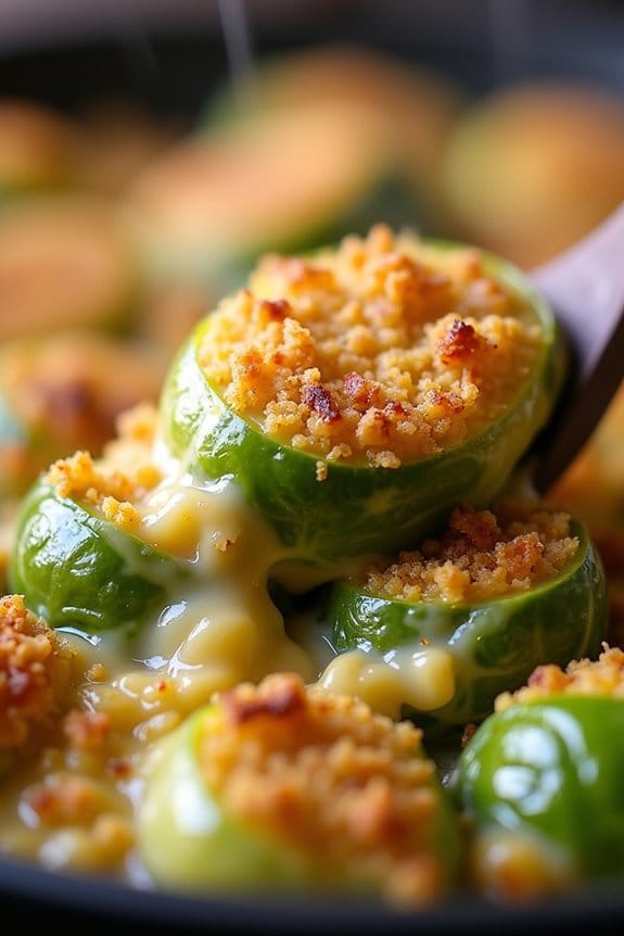 creamy brussels sprouts gratin
