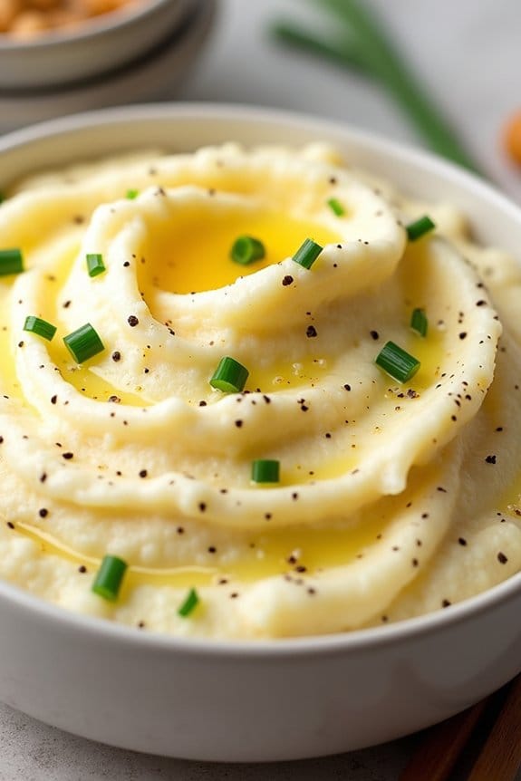 creamy cauliflower mashed potatoes