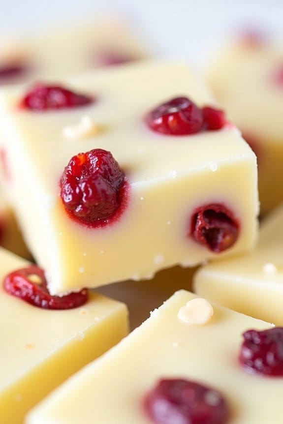 creamy cranberry chocolate fudge