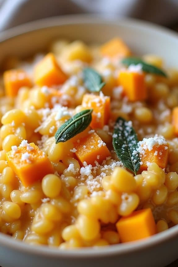 creamy festive butternut risotto