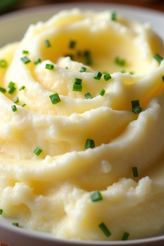 creamy garlic chive potatoes