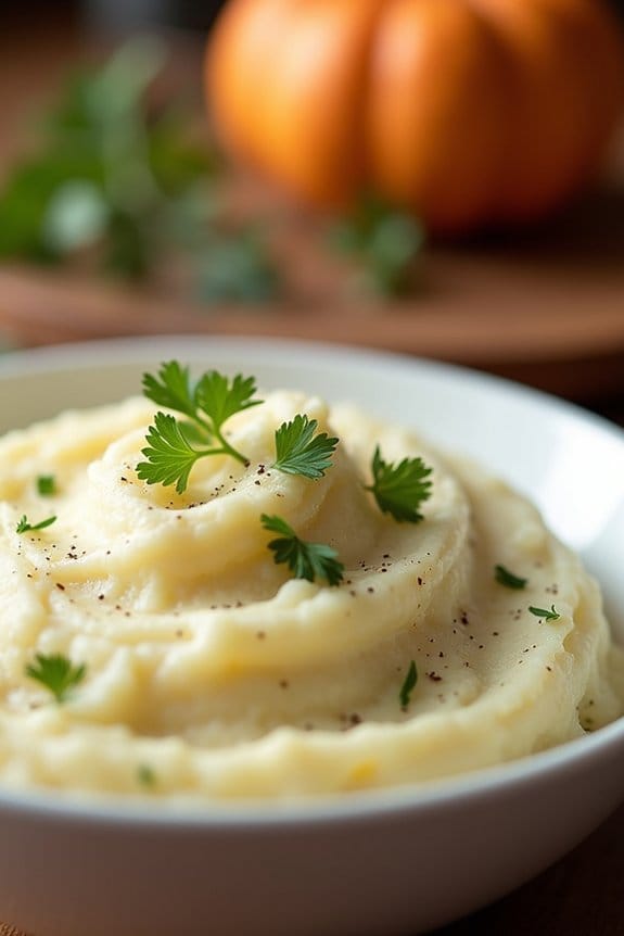creamy garlic mashed cauliflower