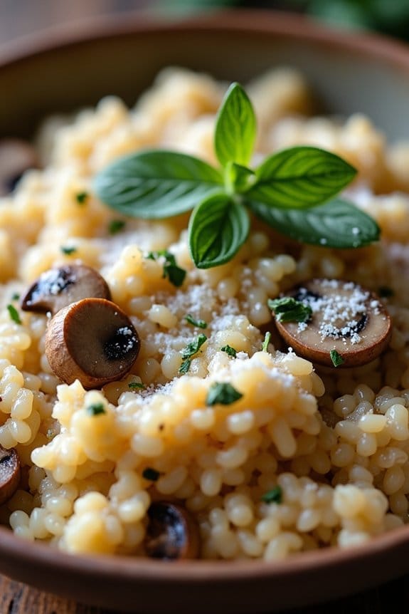 creamy mushroom sage risotto