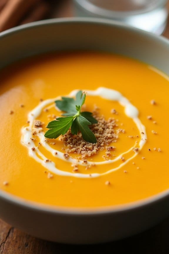 creamy spiced butternut squash soup